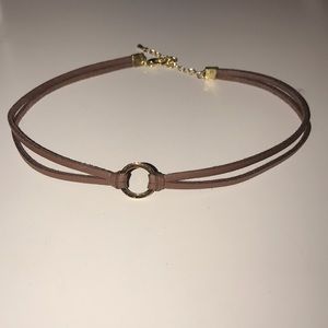 Altar’d State brown and gold choker necklace